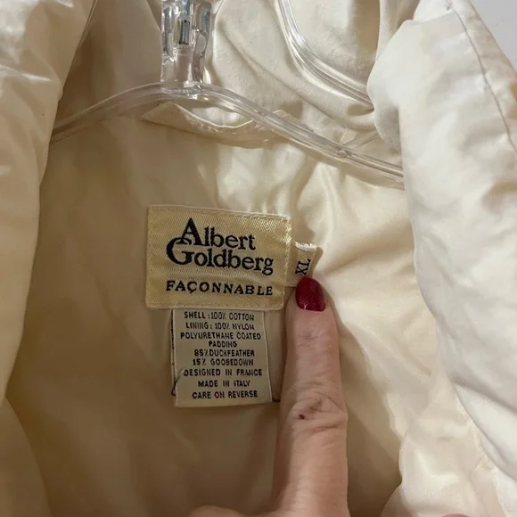 Albert Goldberg for Faconnable Ivory Quilted Vest - Picture 3 of 4